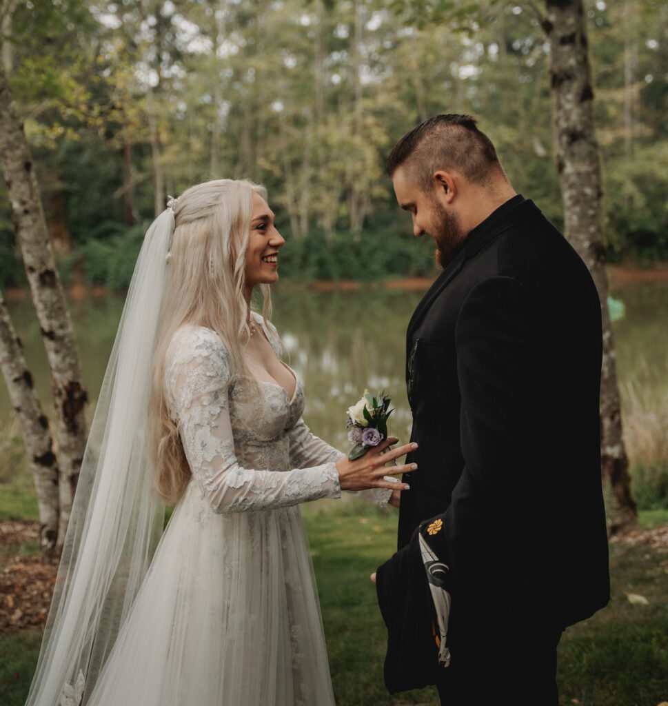 Cinematic and moody wedding photography of a couple at Villa Ragalie in Oregon, capturing romantic and timeless moments. Cinematic and Documentary style wedding photography
