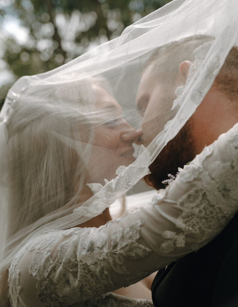 Cinematic and moody wedding photography of a couple at Villa Ragalie in Oregon, capturing romantic and timeless moments. Cinematic and Documentary style wedding photography