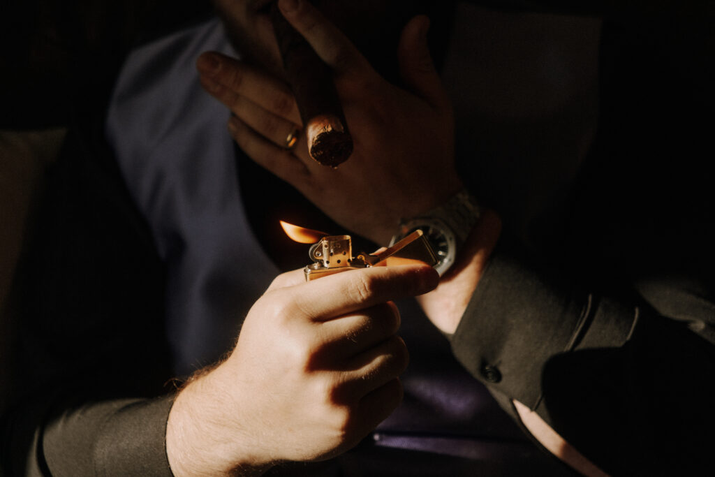 Cinematic and moody wedding photography of a couple at Villa Ragalie in Oregon, capturing romantic and timeless moments. Cinematic and Documentary style wedding photography