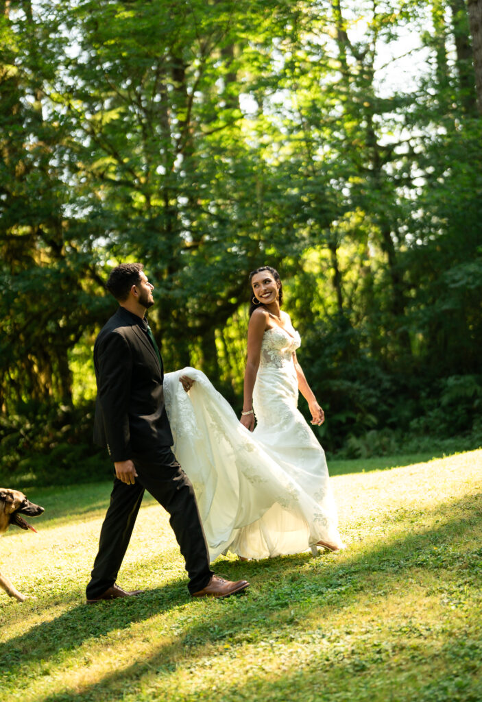 Cinematic, editorial wedding photography capturing couples timeless Washington wedding — emotional candid moments, intentional details, and golden natural light, photographed by Karmen Nichole of KNCAPTURES