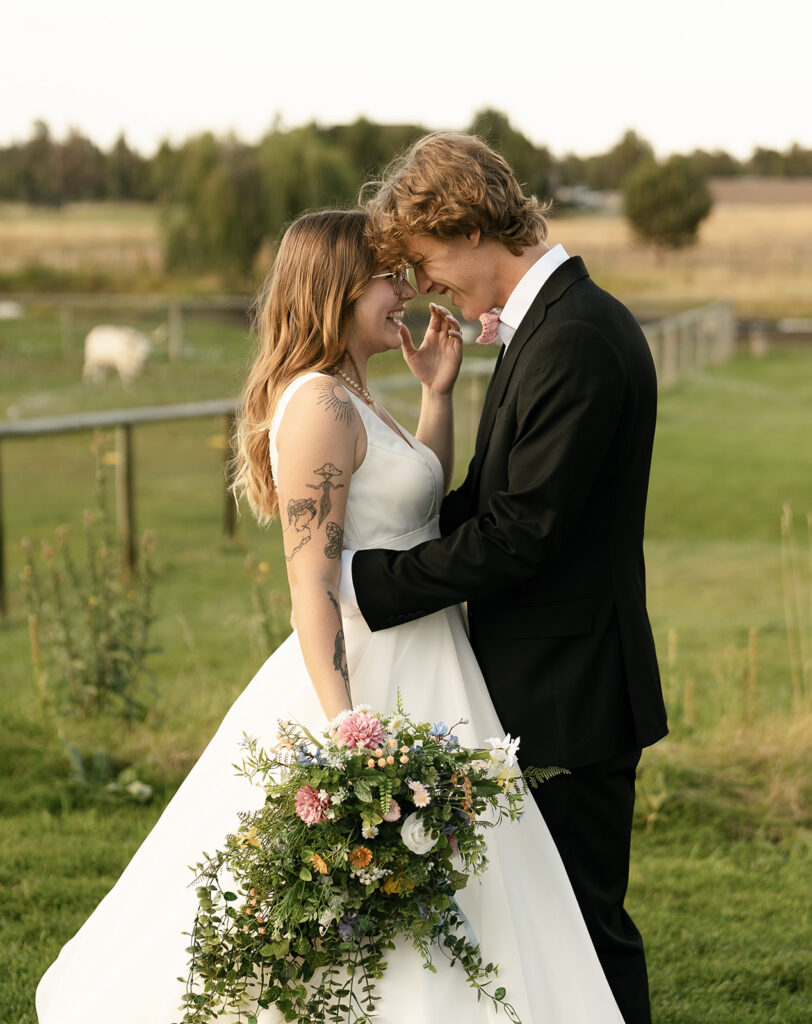 bride and groom couple photos in bend oregon