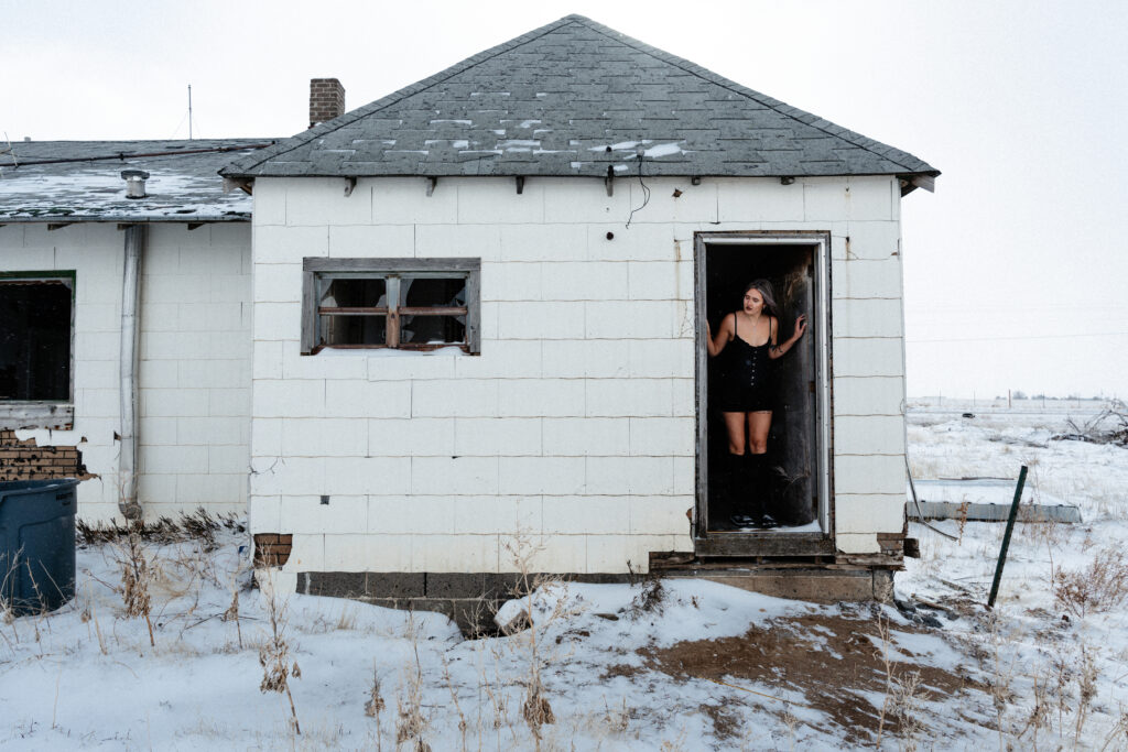 colorado portrait session in the snow 